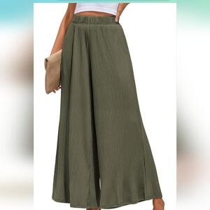 olive green wide leg pants